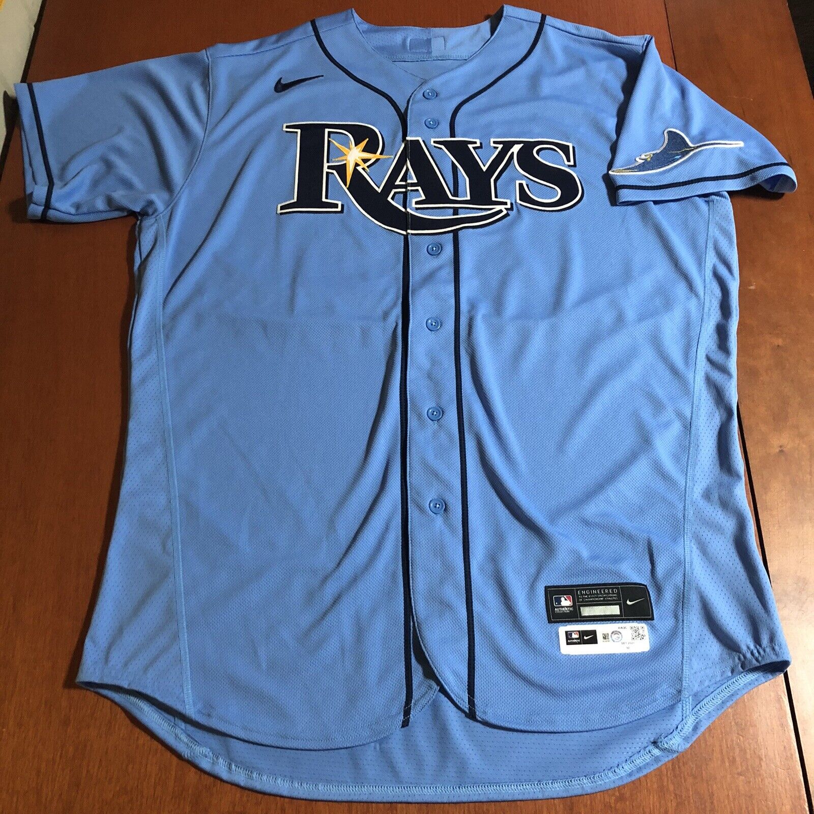 Zach Eflin Tampa Bay Rays Alternate Jersey - Light Blue photo review