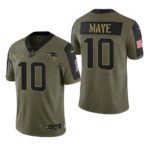 Drake Maye 2021 Nike New England Patriots Salute Jersey - All Stitched