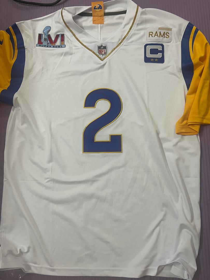 Los Angeles Rams Vapor Limited Custom White Jersey - All Stitched photo review
