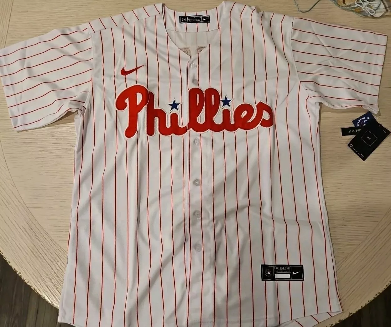 Men's Philadelphia Phillies 2024 NL East Division Champions Gold Vapor Premier Limited White Jersey - All Stitched photo review