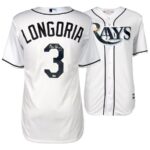 Autographed Tampa Bay Rays Evan Longoria Fanatics Authentic Majestic White Jersey - All Stitched