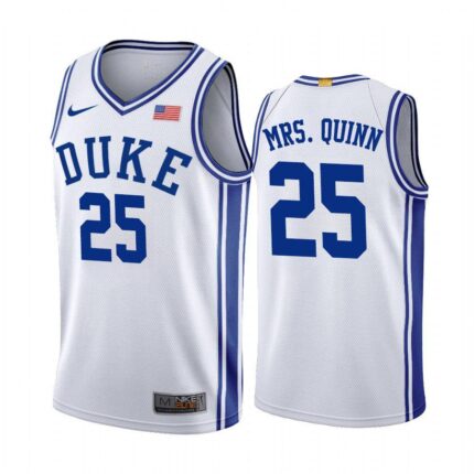 Nike Duke Blue Devils #25 White College Basketball Jersey